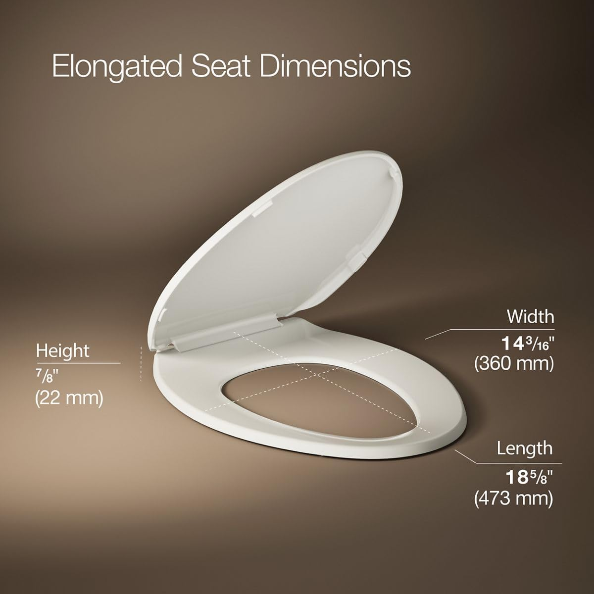 Kohler 20110-96 K-20110-96 Brevia Toilet Seat, Biscuit, Elongated image number 1