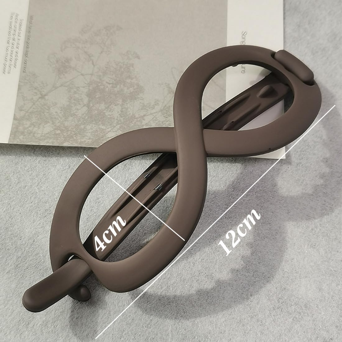 XUZOPIM Pack of 6 French Hair Clips Figure 8 Hairpin Curve Women'S Large Hair Clip Set Matte Hair Clip for Women Thick Hair and Thin Elegant Hair Accessory image number 2