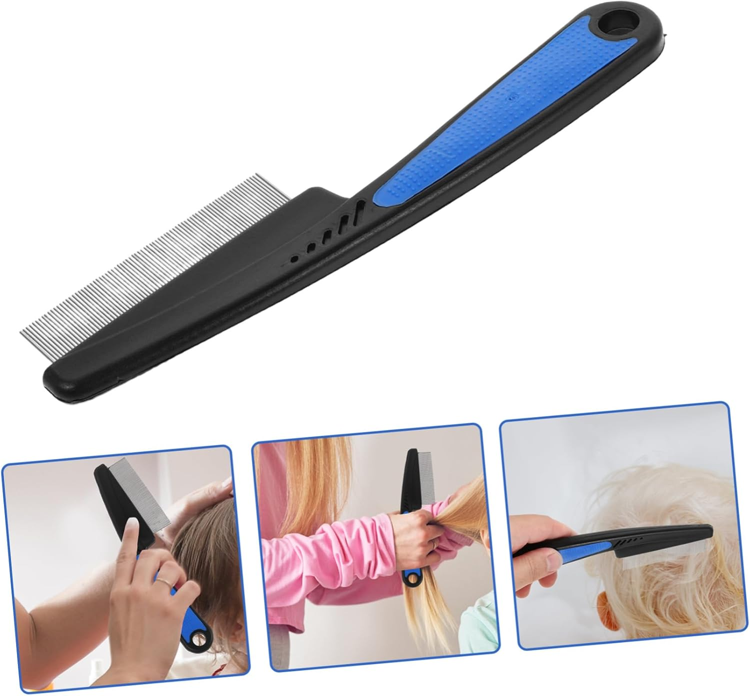 ULDIGI Scalp Care Comb Fine Stainless Steel Dandruff for Boys and Girls Adults Gentle Detoxifying Hair Comb for Scalp Relief image number 5