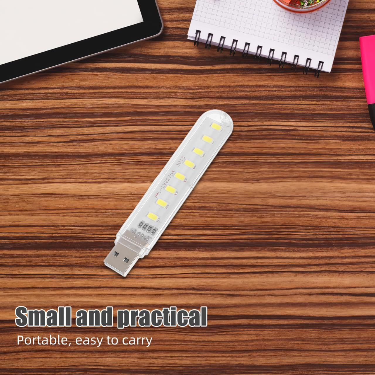 HOMSFOU USB Night Light Set of 4: Mini LED Reading Lamp, USB Lamps, Notebook Reading Lamp, Portable Night Light for Laptop Keyboard Power Bank image number 2