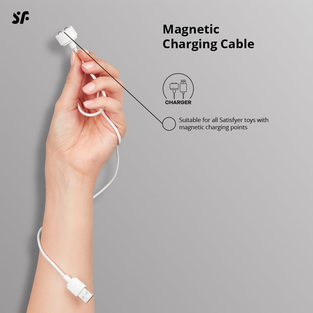 Satisfyer USB Magnetic Charge Cable, White image number 3