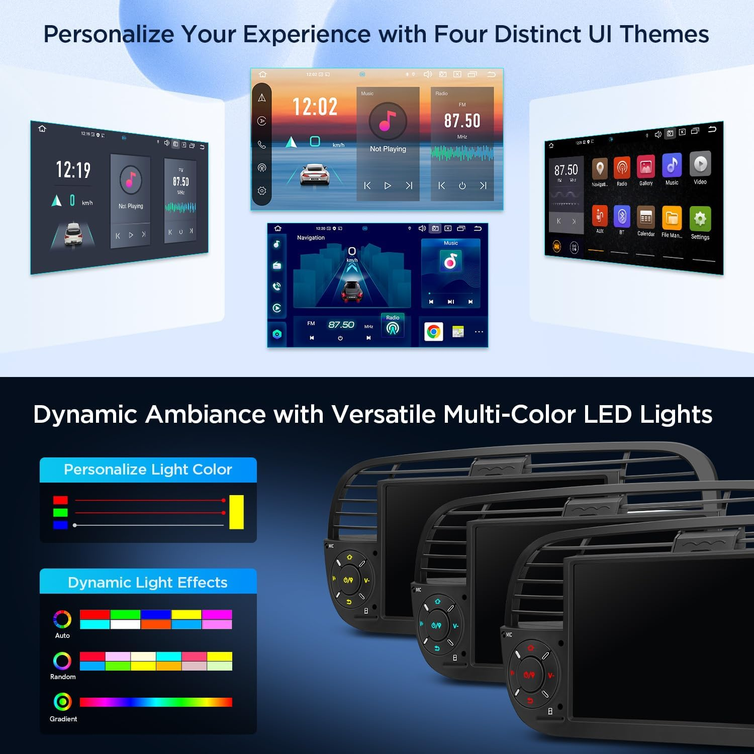 XTRONS for Fiat 500 (2007-2015) Touch Screen Radio, 7 Inch Android 14 Car Stereo for Fiat 500 Replacement Head Unit Built-In DSP Car Play Android Auto 4+64GB (Black) image number 6