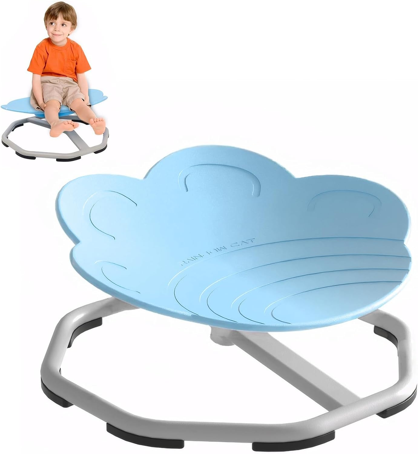 HOOMFIT Kids Spin Chair,Sensory Swivel Chair,Non Slip Balance Training Chairs,Kids Balance Toys for Body Coordination Training (Green)