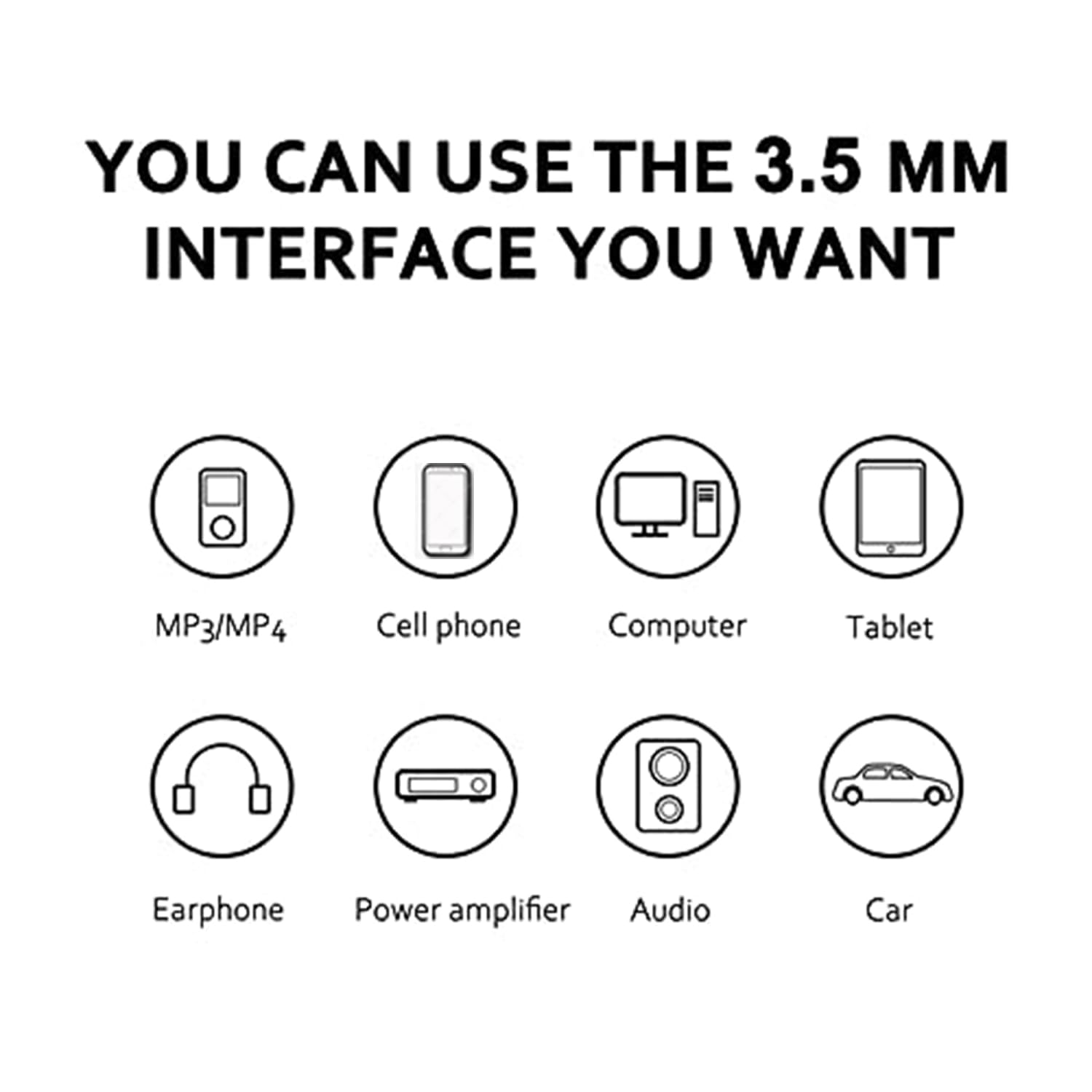 Replacement Black Audio Cable Cord Compatible with Sony MDR-10R MDR-100ABN MDR-1A MDR-1000X MDR-1ADAC WH-1000XM2 Wh-1000Xm3 WH-CH700N Wireless Headphones(Black) image number 2