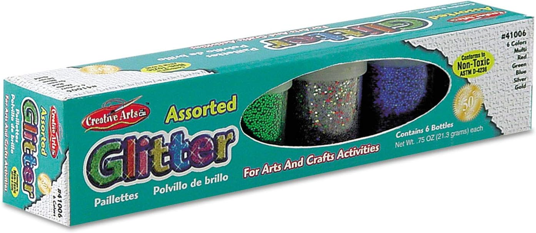 Charles Leonard Creative Arts by Glitter, 16 Ounce Bottle, Multi-Color (41100)