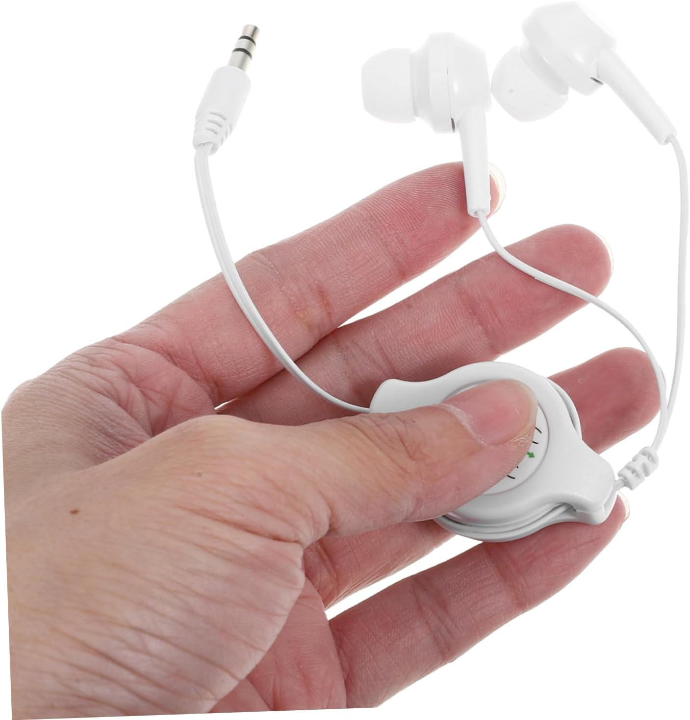 KALLORY Retractable Wired Earbuds Compact In-Ear Headphones for Players Smartphones and Tablets Lightweight Design for Pocket Use