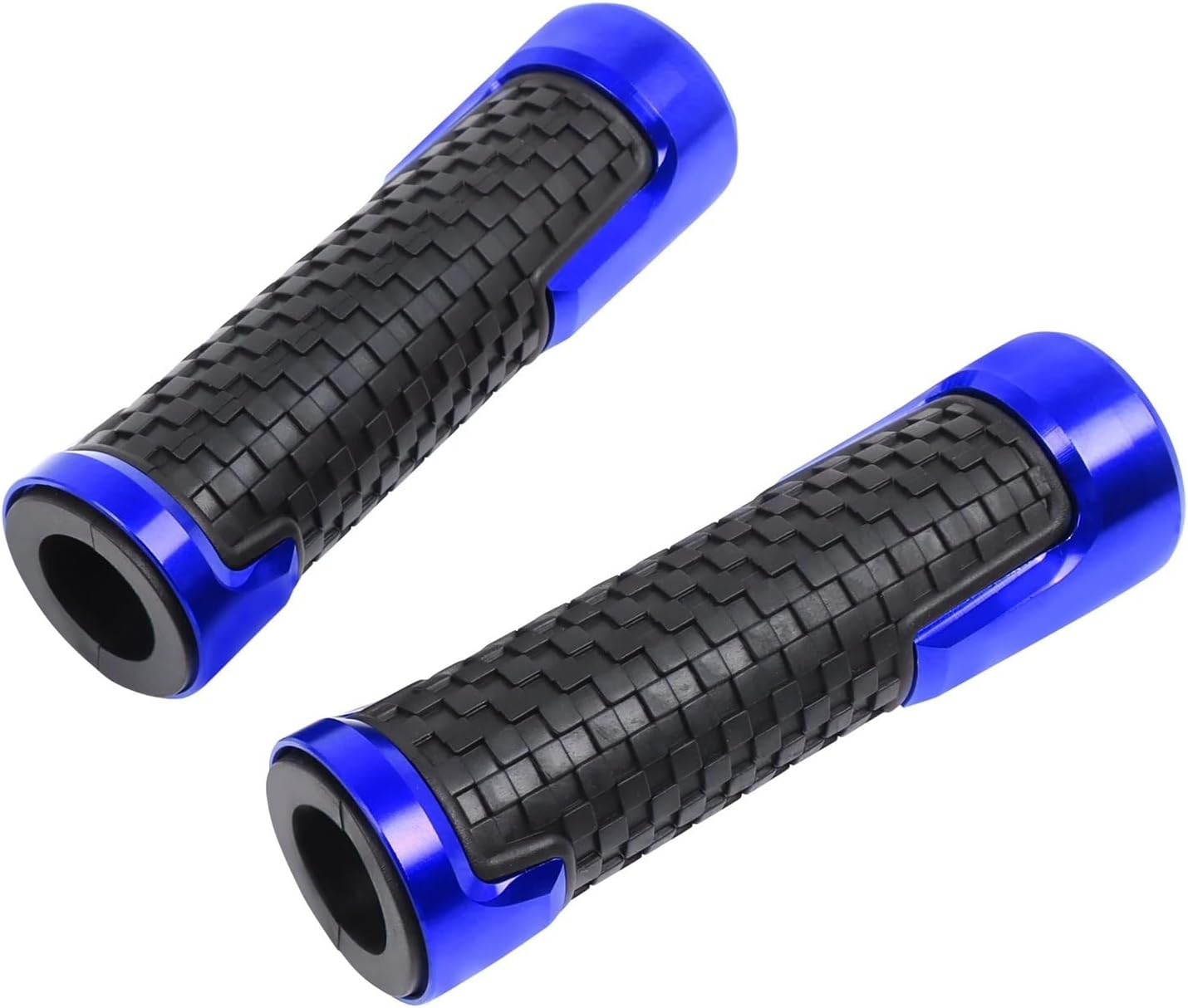 Jiningfushengdianzi Compatible with Kawasaki Ninja 250R 300 ER6 650 ZX6 ZX7 ZX9 ZX10 ZX12 ZX14 Z650 7/8'' 22MM Universal Motorcycle Handlebar Handle Grips End(Blue)