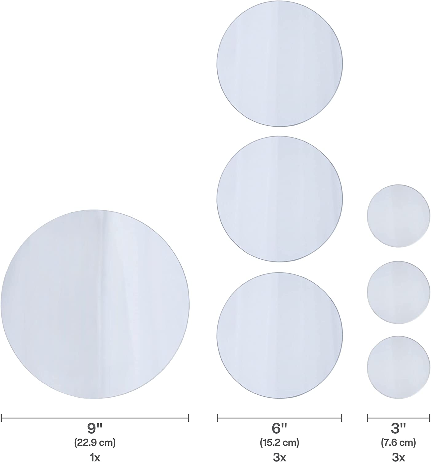 Elements round Wall-Mount Mirror, Set of 7, Assorted Sizes image number 4