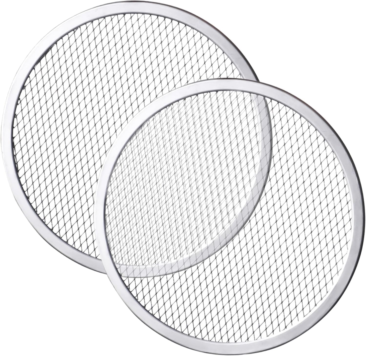 2 Pack 13 Inch Pizza Screen,Pizza Crisper Tray Non Stick Perfect Crust,Stainless Steel Mesh for Oven,Seamless,Rust Free,Durable Baking Trays for Crispy Crusts image number 4