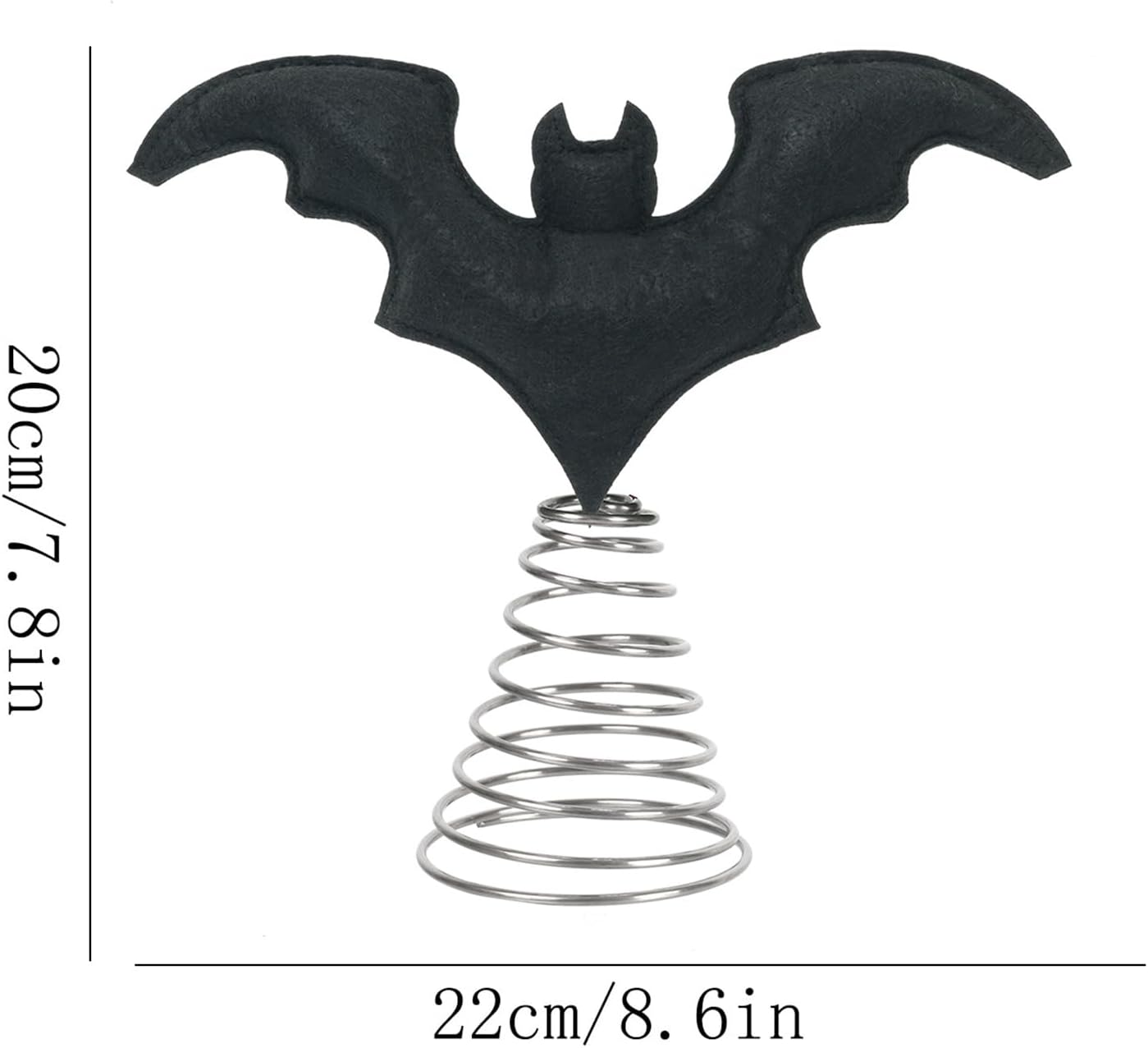 Tree Topper | Home Festive Bat Ornament - Indoor Outdoor Mini Halloween Decorations for Entryway Window Holiday Decoration