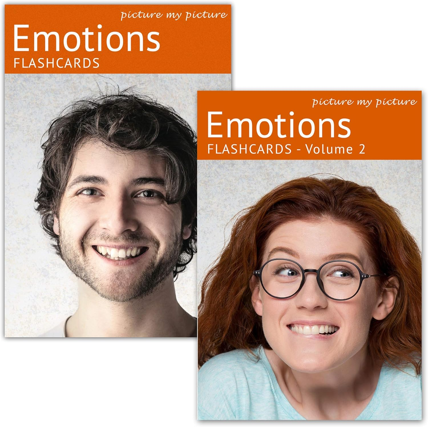 Feelings Flash Cards Volume 1 and 2 | 80 Emotion Cards for Toddlers, Kids and Adults | Speech Therapy Cards | ABA Therapy Materials | ESL Teaching Materials for Adults | Stroke Recovery Games image number 2