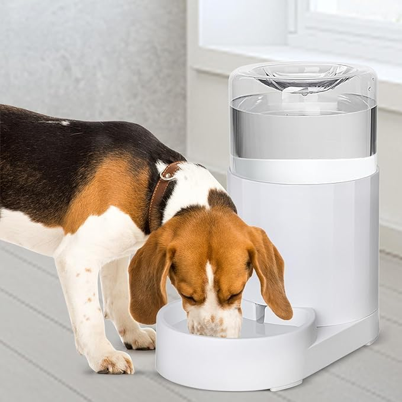 Dog Water Dispenser, Gravity Pet Feeder and Water Dispenser, Automatic Water Fountain and Bowl for Dog Cat Puppy Kitten