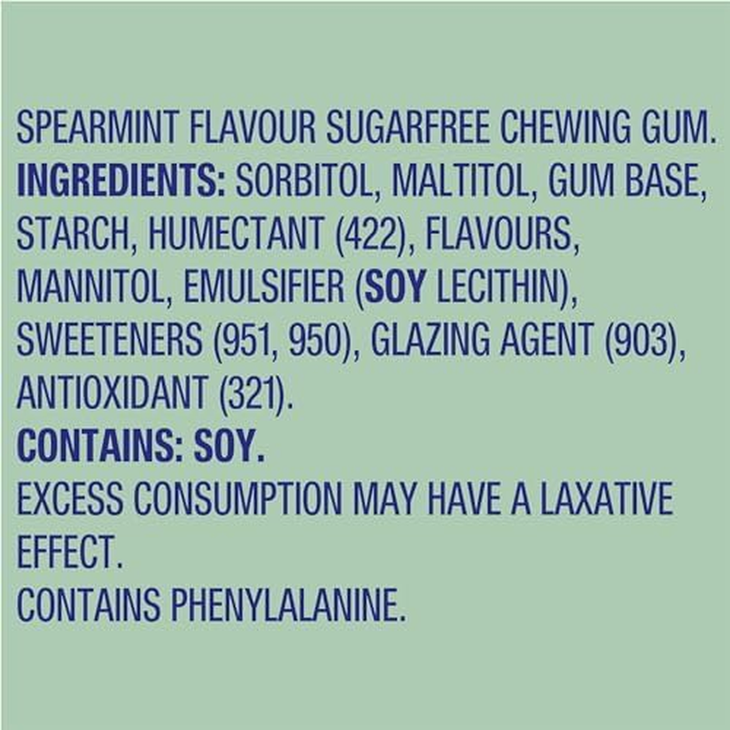 Extra Spearmint, Sugar Free Chewing Gum, 64G Bottle (Case of 6) image number 6