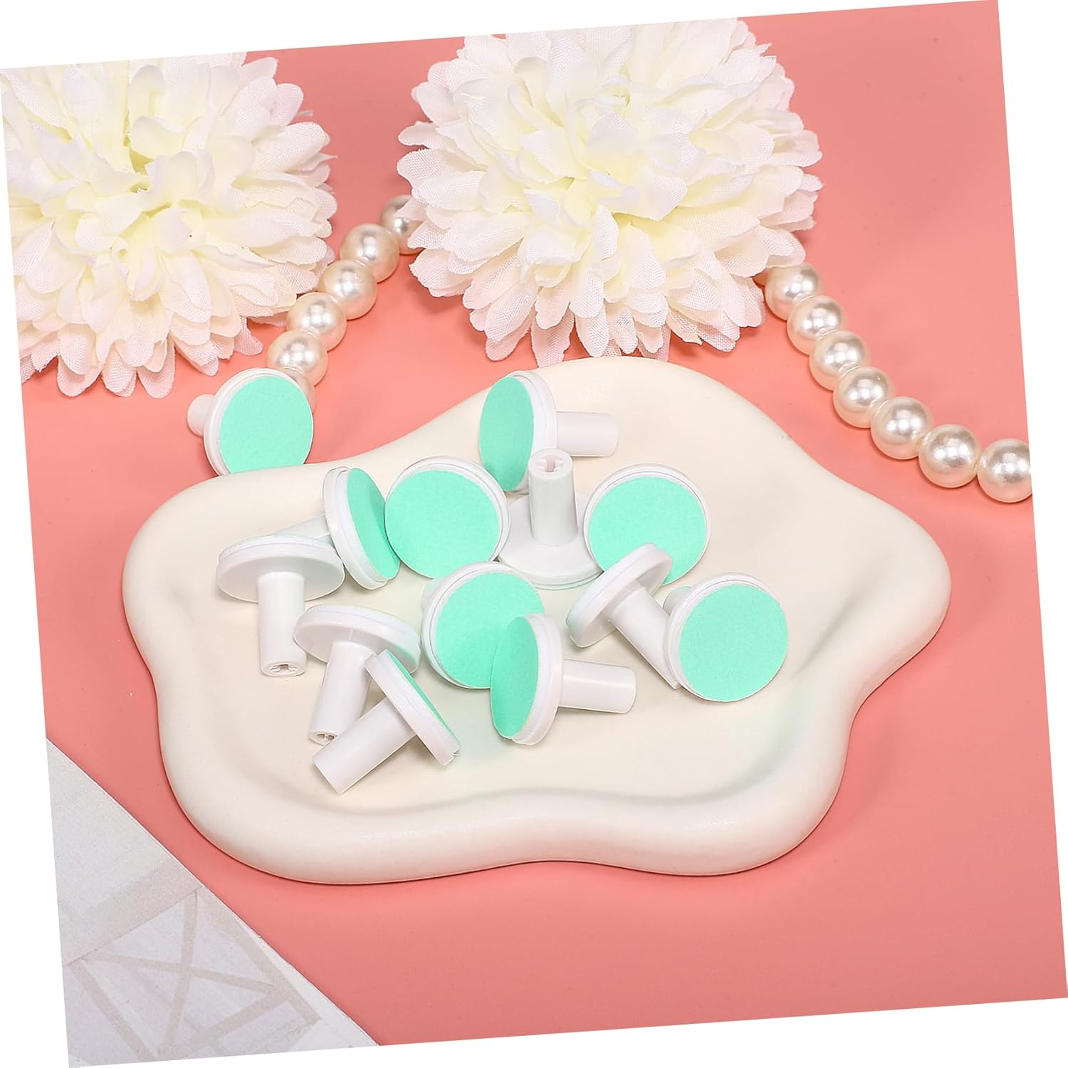 24Pcs Baby Nail File Pads Nail Trimmer Replacement, Electric Nail File Baby Replacement Pads, Electric Baby Nail Grinding Heads for Standard Electric Kid Nail Trimmer image number 5