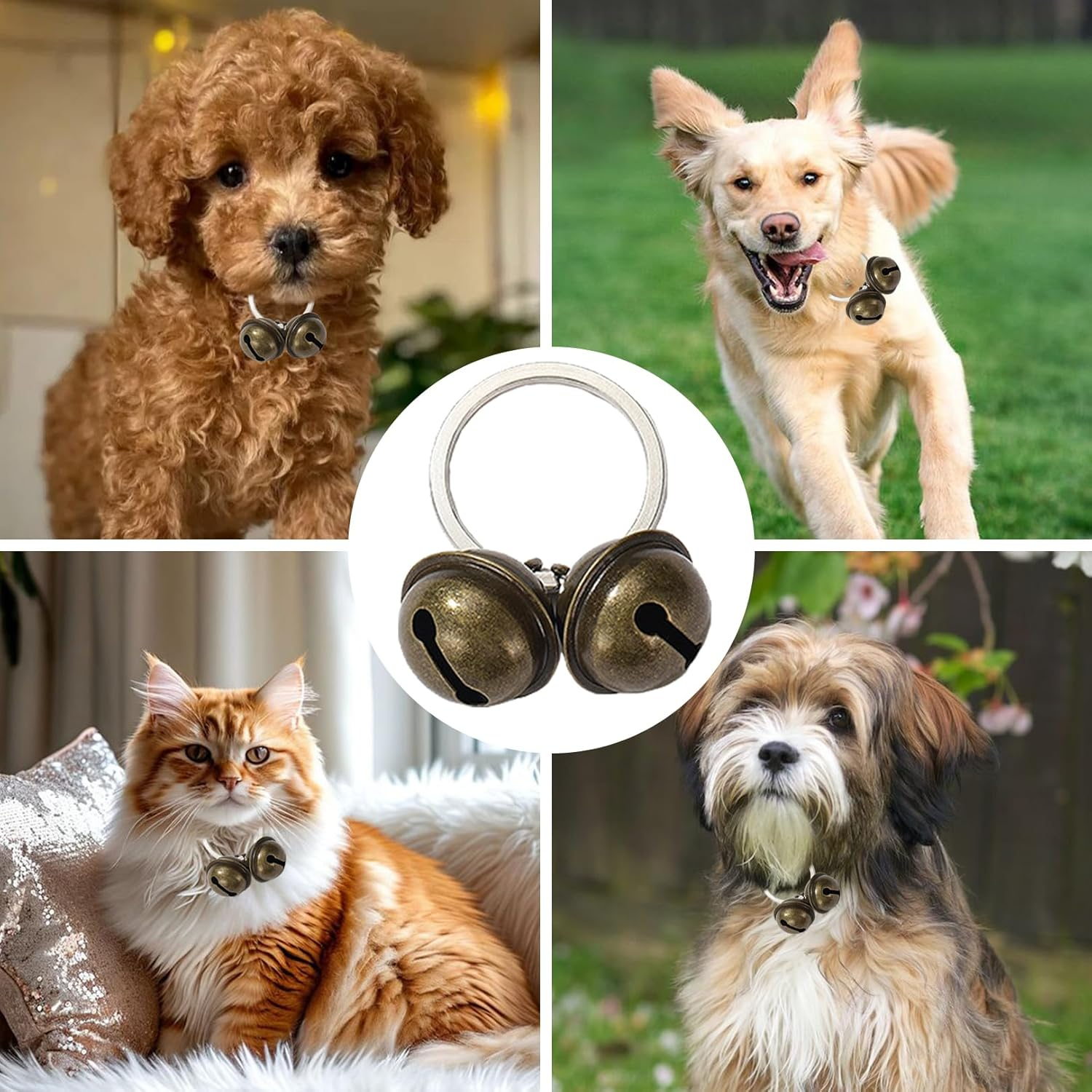 3 Sets of Bells, Bells, Loud Cats Dog Bells, Pet Tracker Bells, Dog Bells, Collar, Dog Collar Bells, for Collar Tracker, Pets, Bells, Collar, Pendant Bells Training
