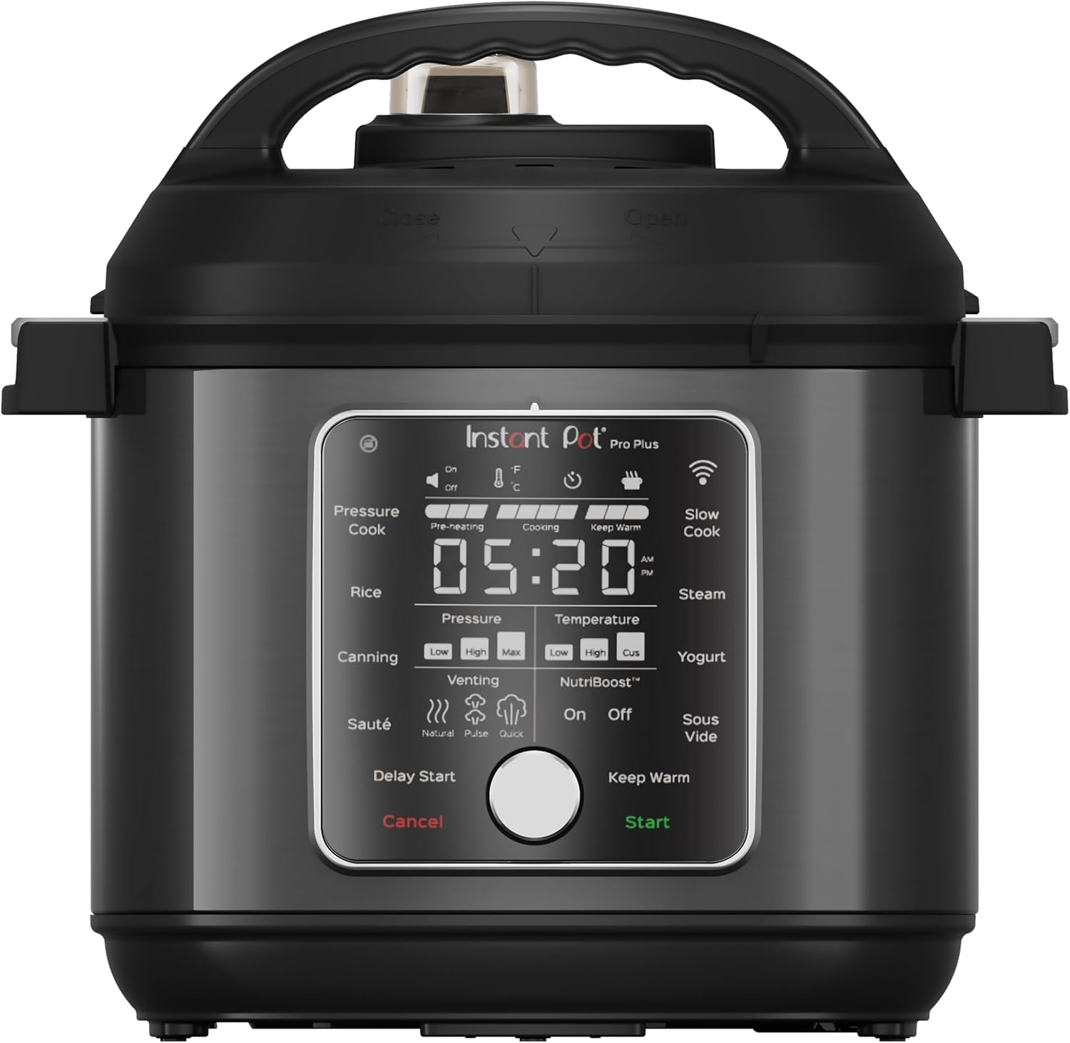 Instant Pot Pro plus Wi-Fi Smart 10-In-1, Pressure Cooker, Slow Cooker, Rice Cooker, Steamer, Saut&eacute; Pan, Yogurt Maker, Warmer, and More, Includes App with over 800 Recipes, 5.7 Litre Capacity image number 1