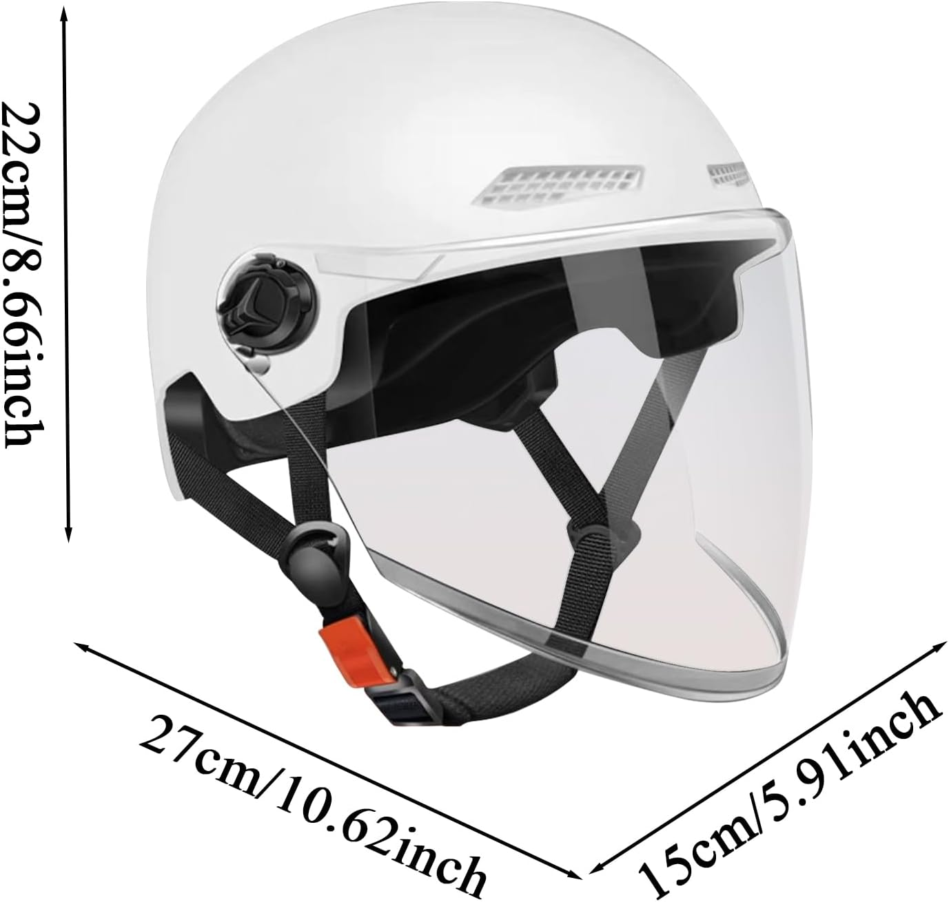 Motorcycle Half Helmet - Half Helmet for Adults,Open Face Sun Protection Retro Quick Release Hat for Women Youth Riding Motor Scooter ATV Electric Bike Motocross Racing image number 2