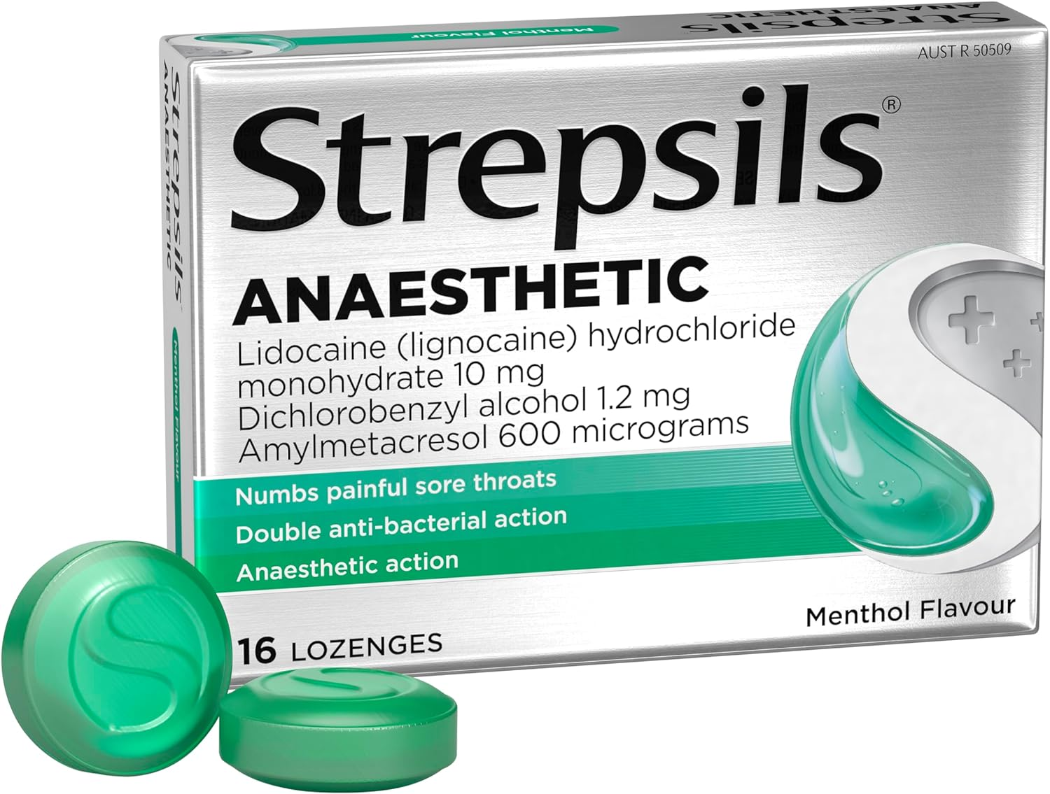 Strepsils plus Anaesthetic Sore Throat Numbing Pain Relief Lozenges (16 Pack) (8049626)