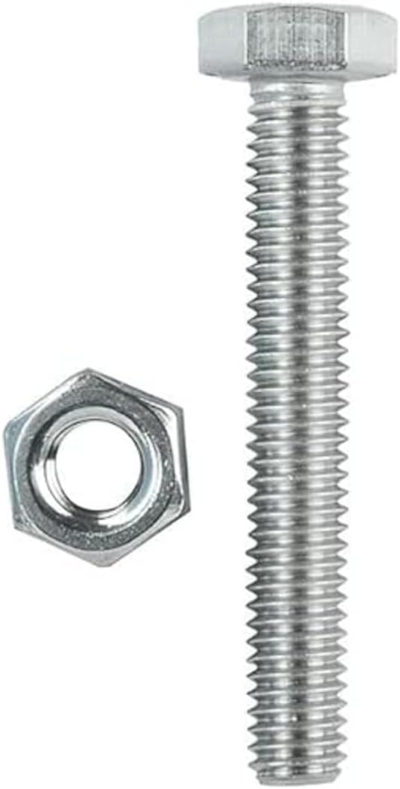Romak FST089 Stainless Steel Hex Head Screw 6 Pieces Set, Thread Diameter M6 X 50 Mm Length