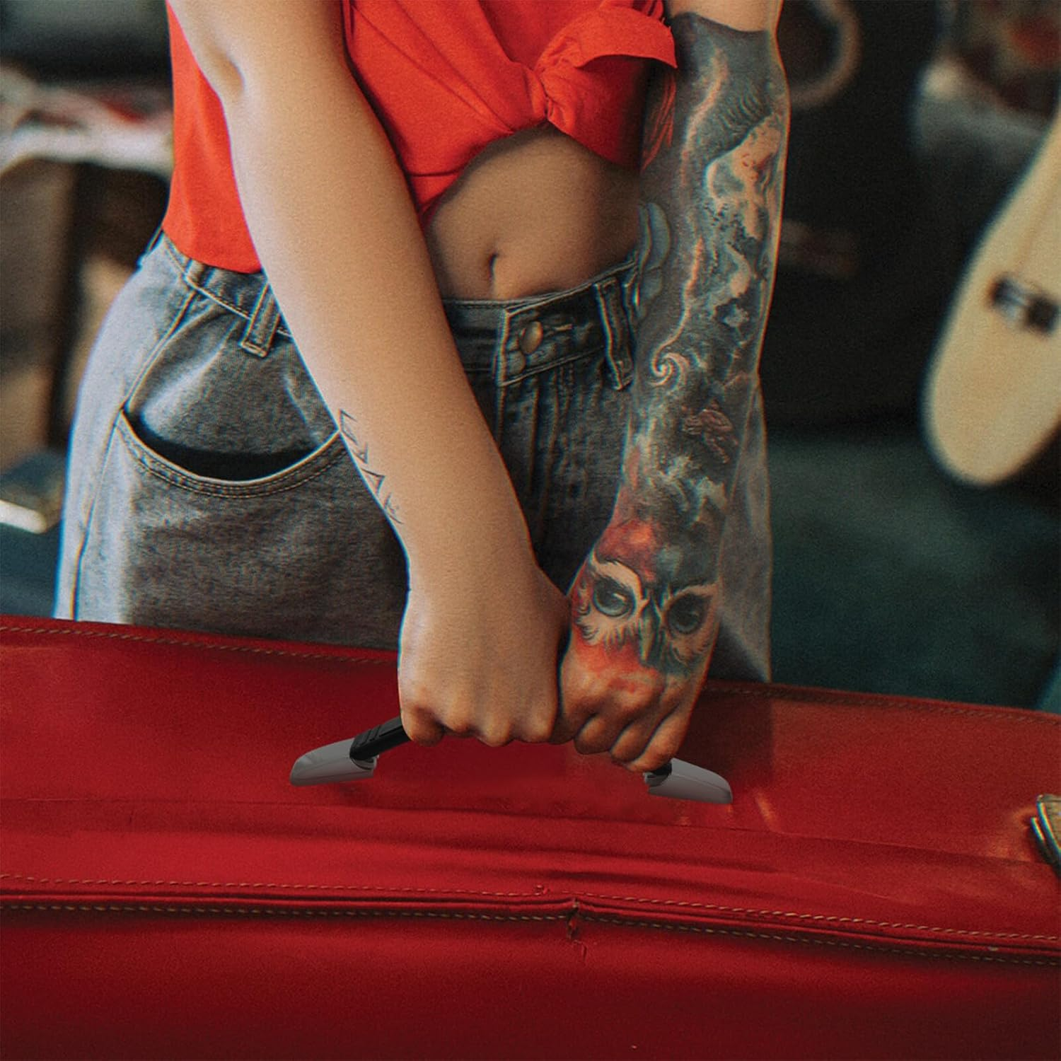 Holibanna Replacement Suitcase Handle Strap Carrying Grip for Luggage Case Travel Accessories Easy to Install with Screws Lightweight and Comfortable Grip for Suitcases and Boxes image number 2