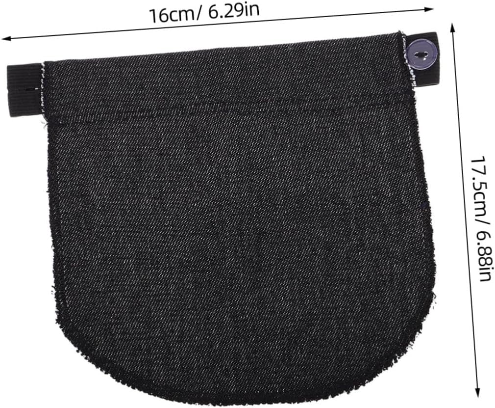 LIFKOME Pregnancy Elastic Extender Jeans Maternity Band Adjustable Waist Extender Pregnancy Waistbands for Pants Trousers Pregnant Women Black