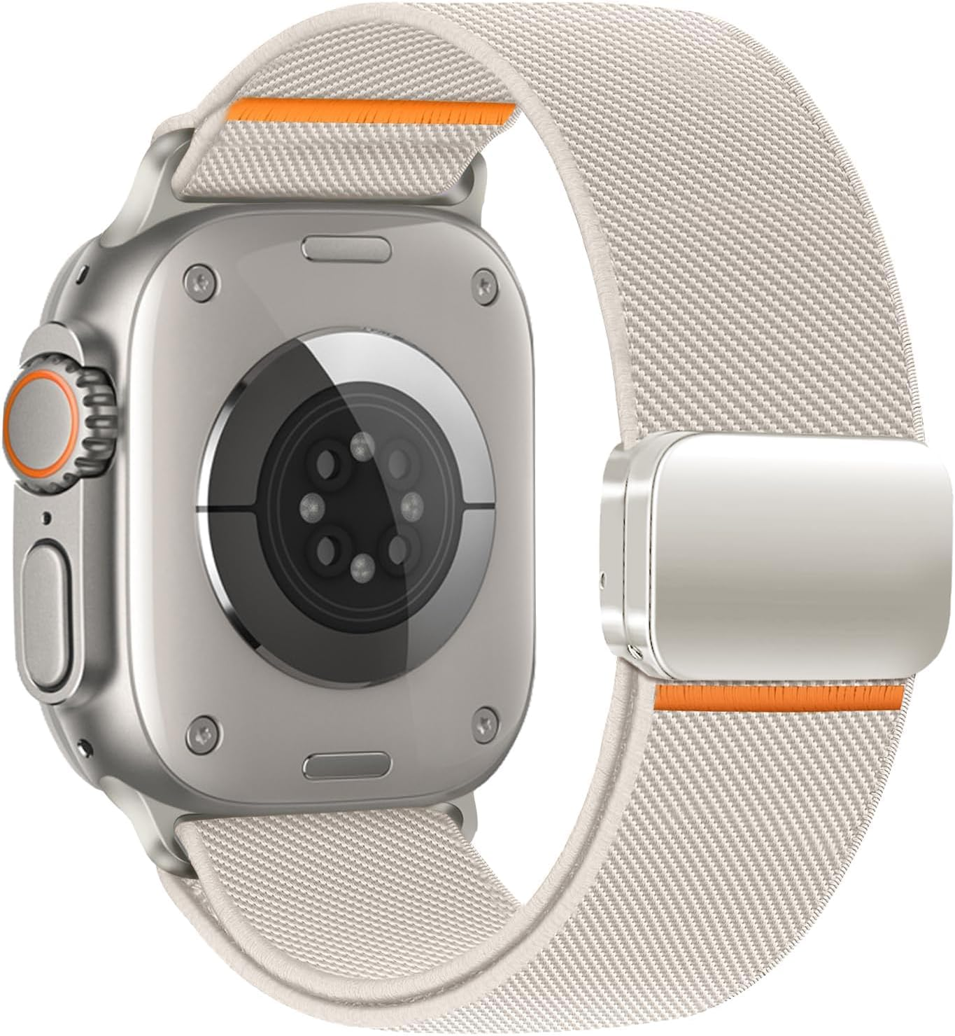 Elastic Magnetic Bracelets for Apple Watch 11/10 Strap 46 Mm 49 Mm 45 Mm 44 Mm 42 Mm 41 Mm 40 Mm 38 Mm Men, Nylon Fabric Band Magnet Sport Solo Loop Strap for Iwatch 9 8 7 6 5 4 3 SE 3/2 Ultra 3/2