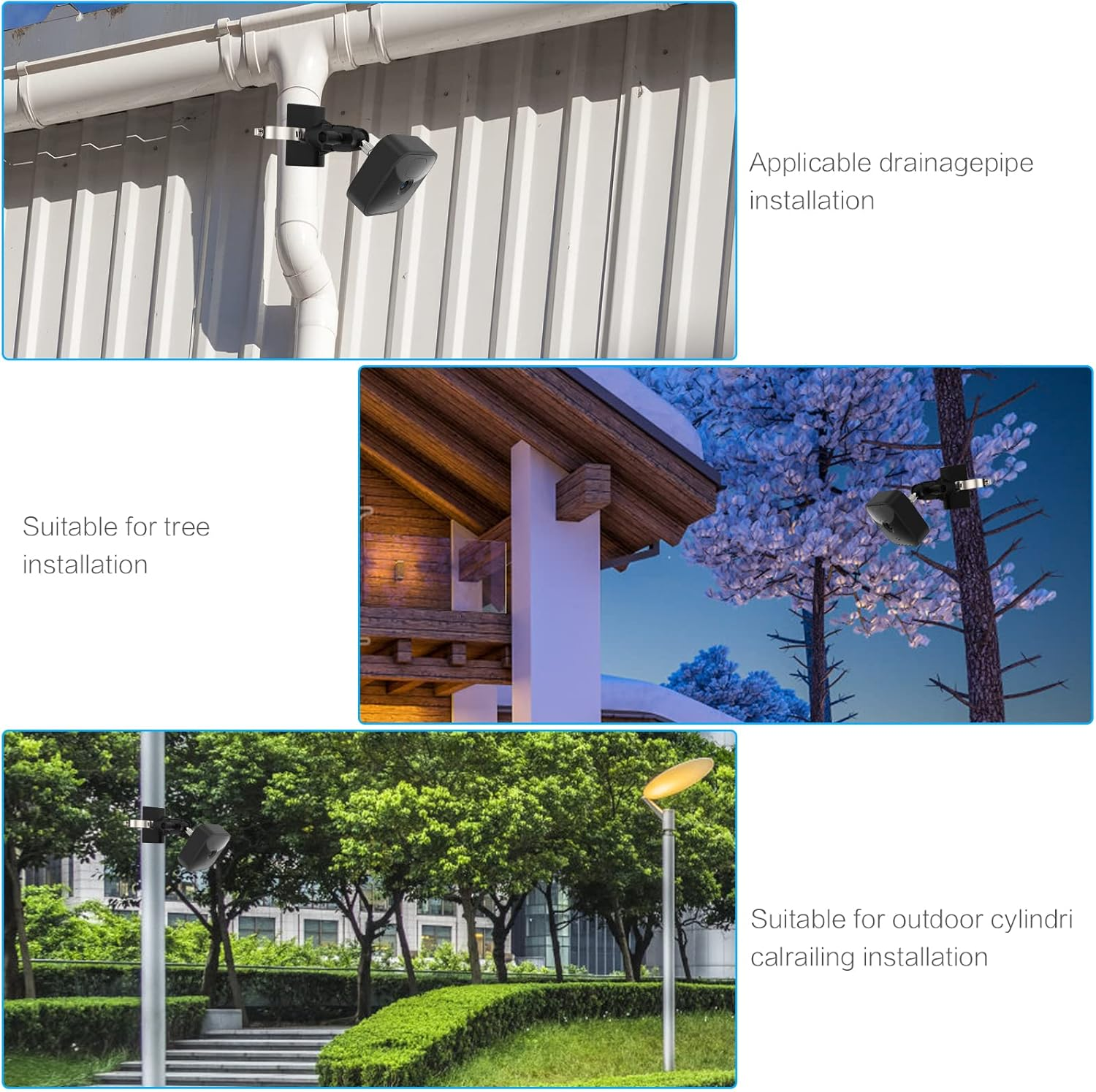 Akoemxeeo Flexible Camera Mount for Blink XT, XT2, Mini, Indoor, Outdoor, Metal Pole Mount, Black image number 4