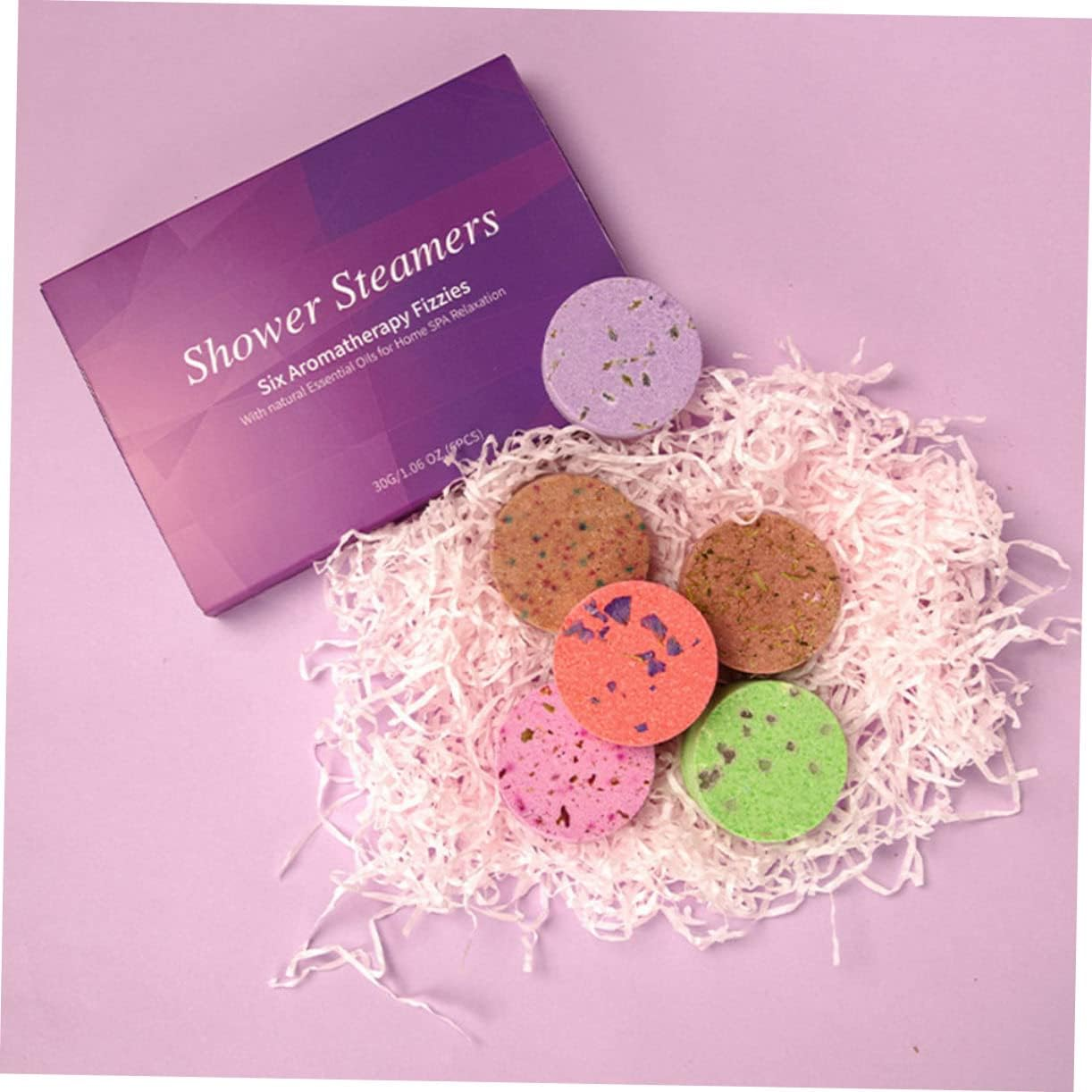 PLAFOPE 6Pcs Wildflowers Spa Aromatherapy Bath Tablets Hotel Bath Salt Tablets for Women image number 3