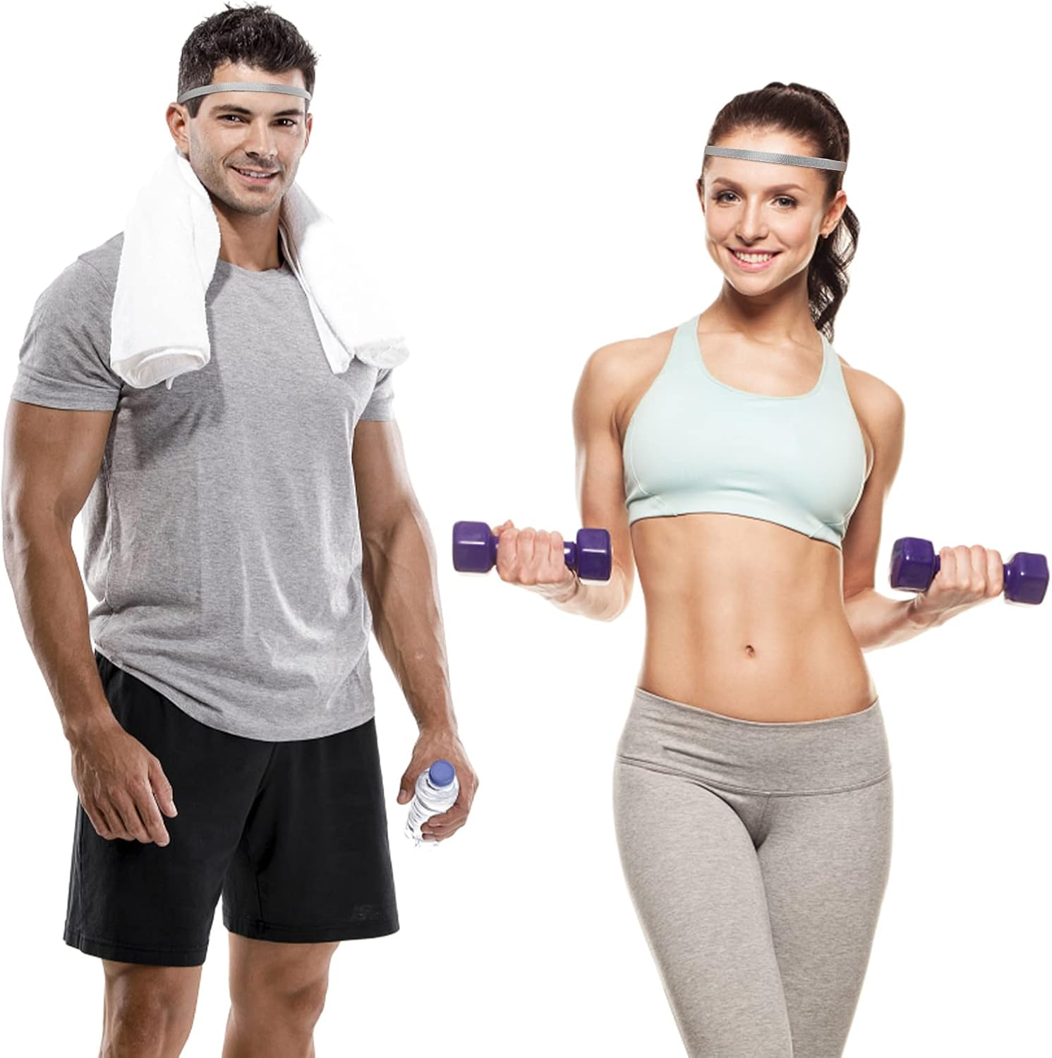 Sibba Workout Headbands Soccer Sports Athletic Hair Accessories 4 PCS Elastic Tie Non Slip Grip Backing Headwear Running Softball Spa Adjustable Nylon Hairband Youth Women Toddler Girls Kids Teens image number 4