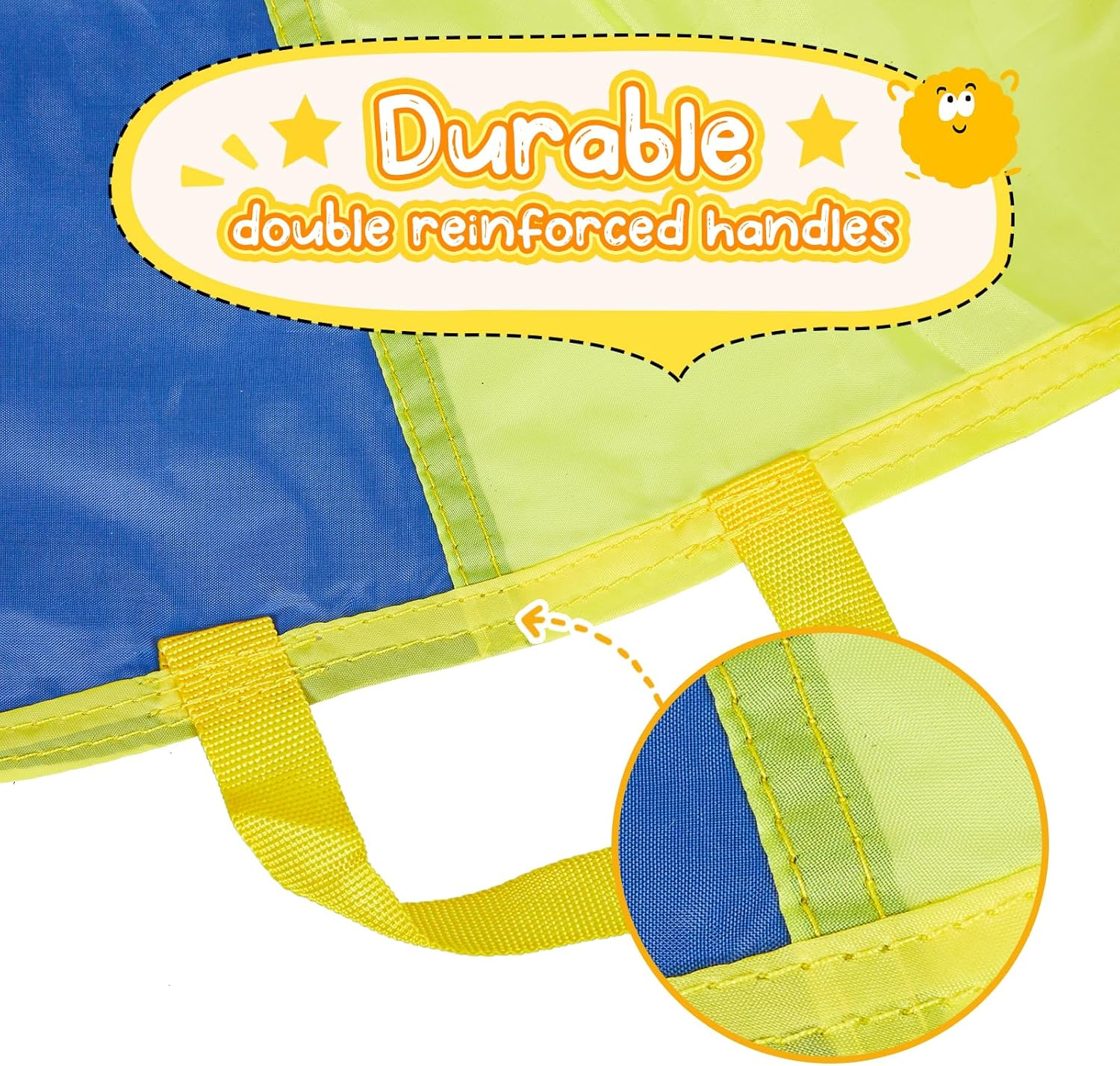 Sonyabecca Parachute 8 Feet 10 Feet 12 Feet for Kids with 9 Handles 12 Handles Play Parachute for 8 12 Kids Tent Cooperative Games Birthday Gift image number 1