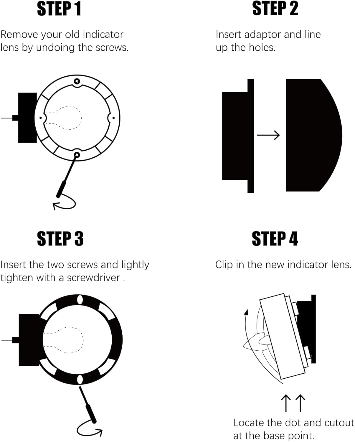 FATECIM 3 1/4" Turn Signal Light Covers Turbine Replacement Smoke Lenses Screw-In Style for Harley Touring Road Glide Road King Electra Glide Heritage Softail Fatboy Softail Springer Chrome Bezel image number 5