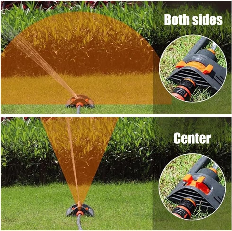 Garden Lawn Sprinkler, Oscillating Square Sprinkler, 4 Adjustable Sprinkler Range, Garden Sprinkler 180&deg; Large Areas image number 4