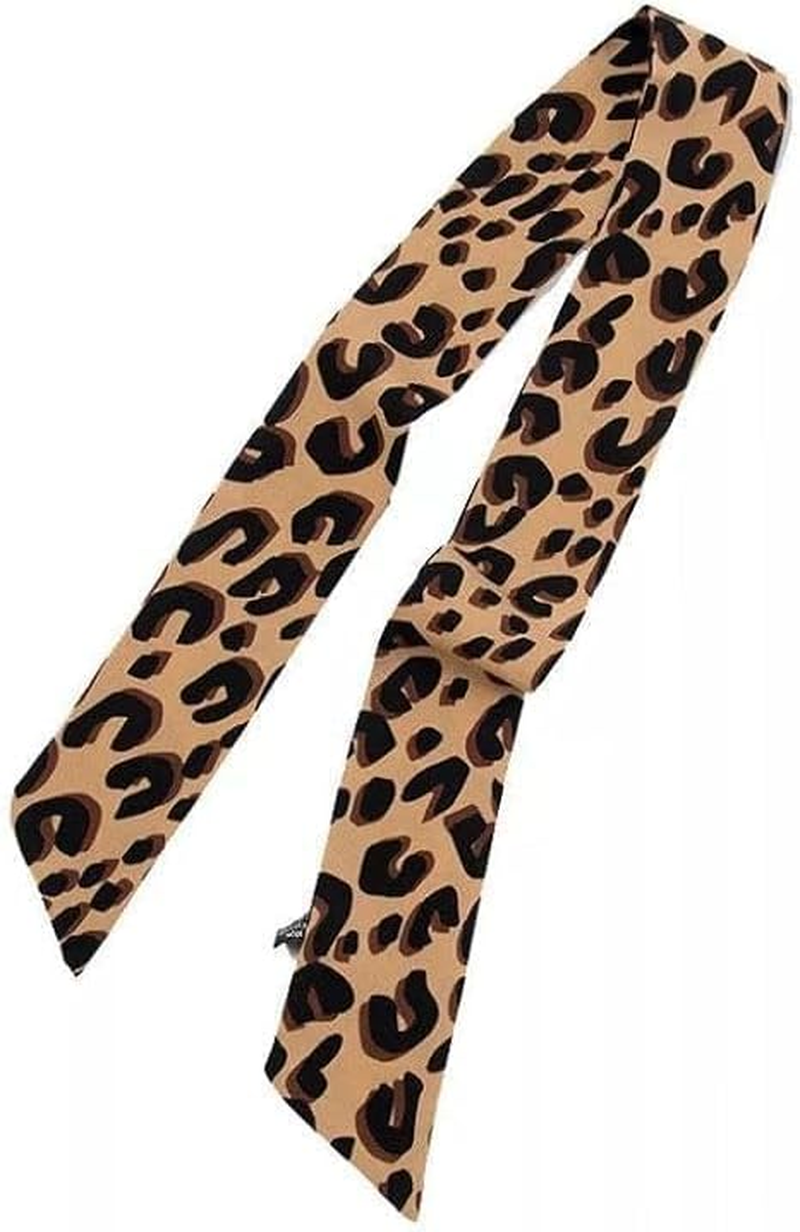 Brown Leopard Neck Tie Chic Skinny Scarf Hairband Stylish Purse Scarf Leopard Accessory Women'S Fashion Scarves, Scarves and Wraps image number 6