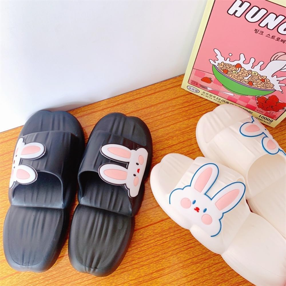 Bunny Slippers Bathroom Slippers Femaler Student Girl Heart Home Deodorant Slippers Soft Cute Platform Rabbit Slippers image number 6