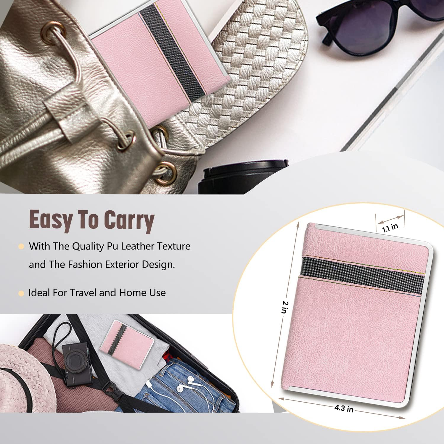 Professional Manicure Kit - 26 in 1 Pedicure Kit with Nail Clippers, Stainless Steel Nail Care Set for Women - Pink - Black image number 2