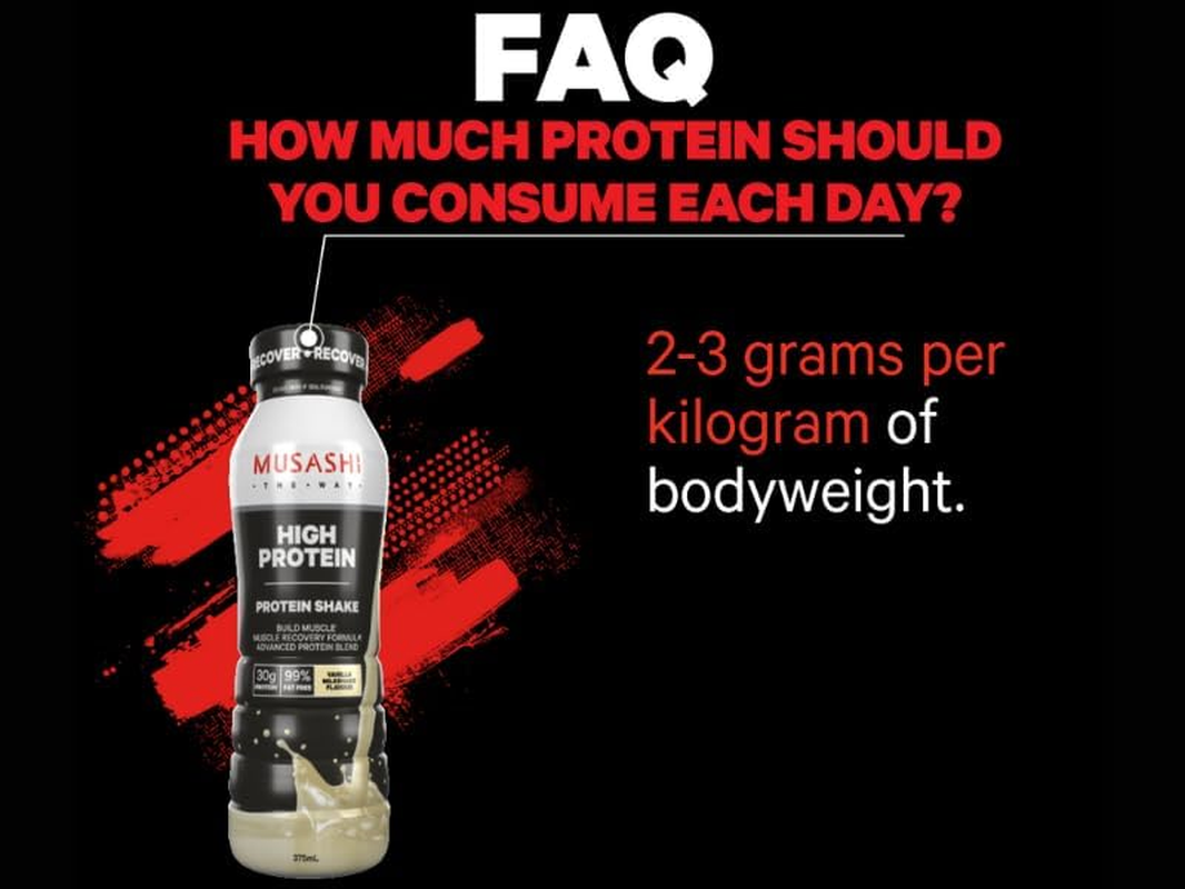 Musashi High Protein Ready to Drink Protein Shake - High Protein, Low Carb - Chocolate 6 Pack