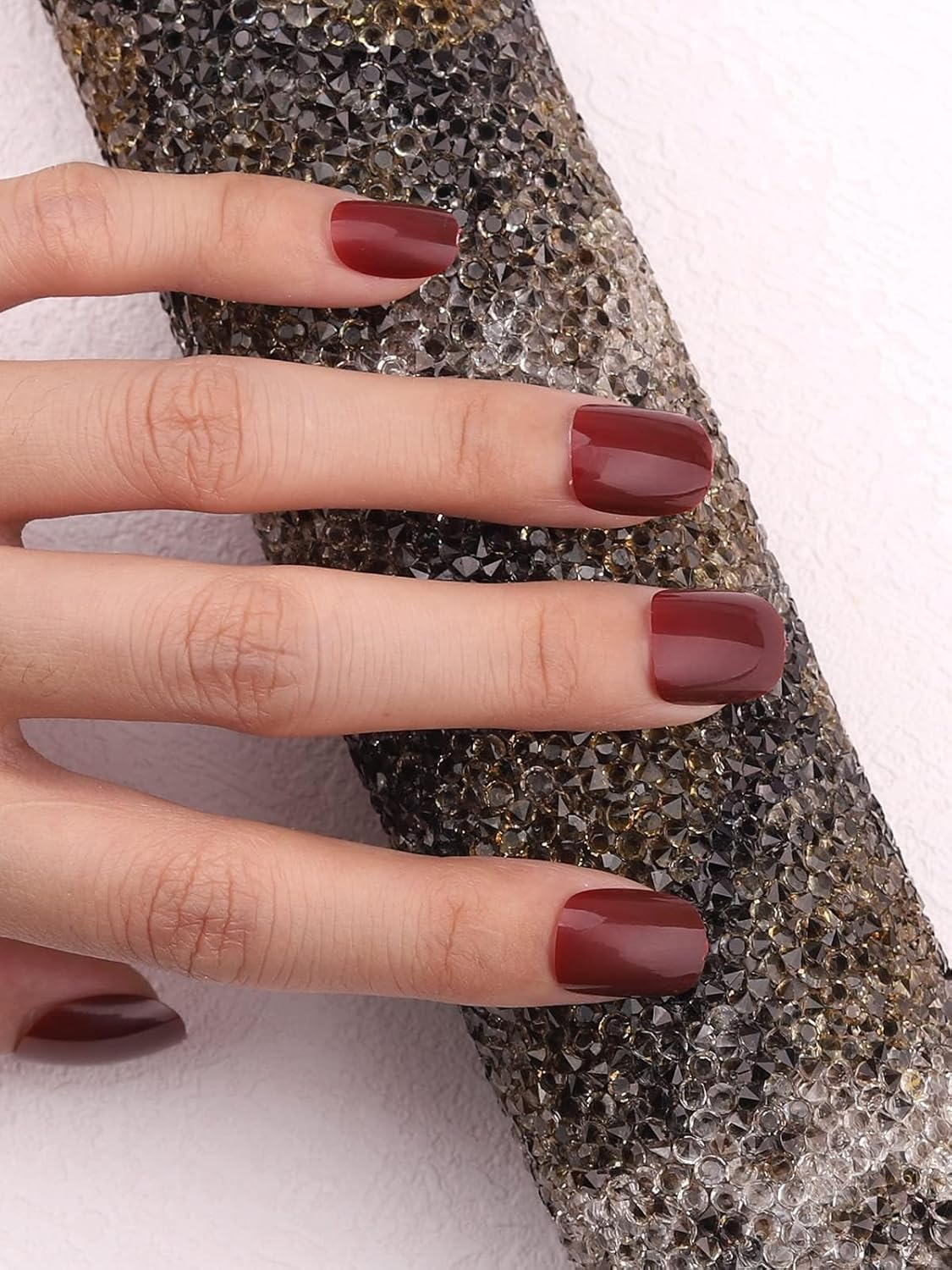 576 Pieces Colorful Short False Nails round Kalolary Fake Nail Full Cover Artificial Acrylic Tips Press on Nails for Women Girls DIY Nail Art Design (24 Colors) image number 3