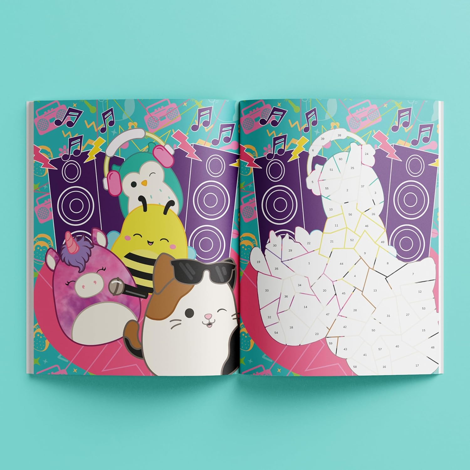 Kaleidoscope Sticker Mosaics Squishmallows &ndash; Fun Sticker Mosaic Book Featuring Beloved Squishmallows &ndash; Perfect for Kids Aged 8-12 image number 2