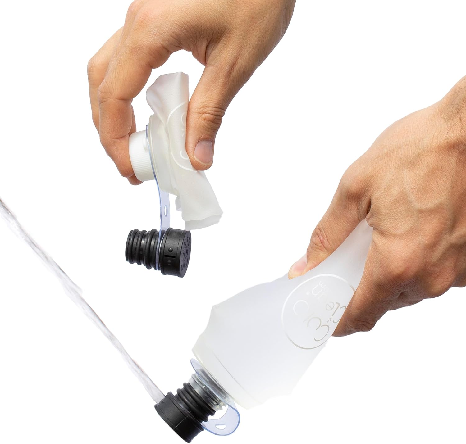 Culoclean Portable Bidet with Flexible Bottle (500Ml, 16.9 Fl Oz) - Ideal for Travel, Hiking, Toilet or Camping. Ultralight (34G, 1.2 Oz). Includes Culoclean (Black), Flexible Bottle, and Hanger