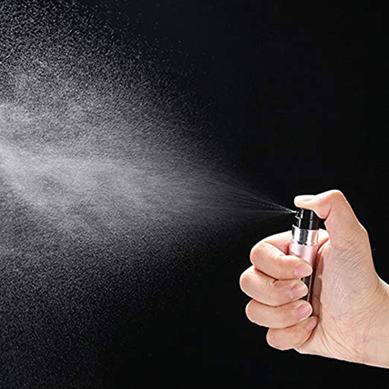 HINNASWA Portable Mini Refillable Perfume Empty Spray Bottle Atomizer Bottom Refill Pump Case for Traveling and Outgoing 3 Pcs Pack of 5Ml (Purple, Pink, Silver)