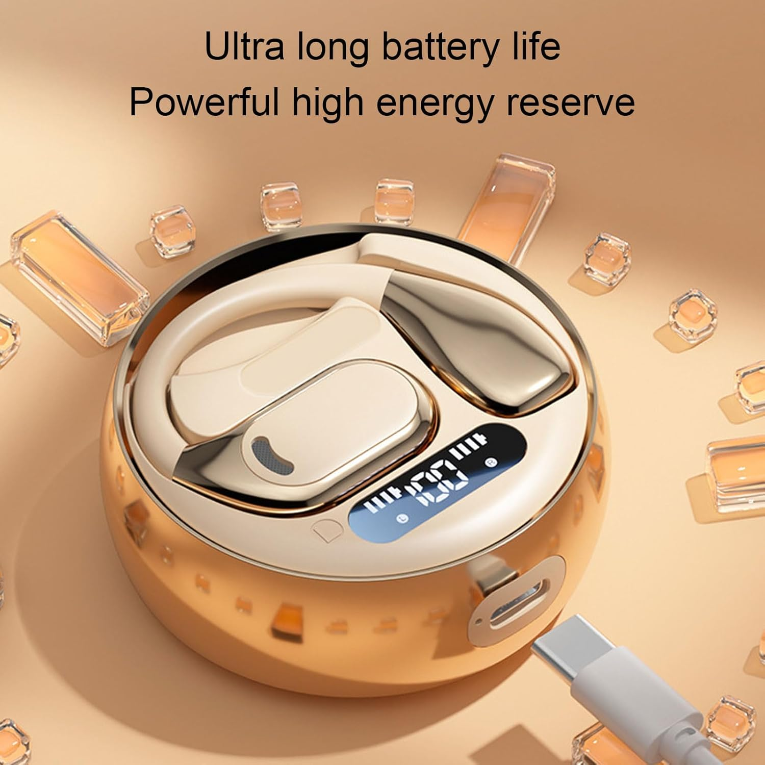 Focket AI Translation Earbuds, 144 Language Real Time Translator Earbuds, Open Ear Wireless Headphones with Long Battery Life, for Travel Business Learning image number 3