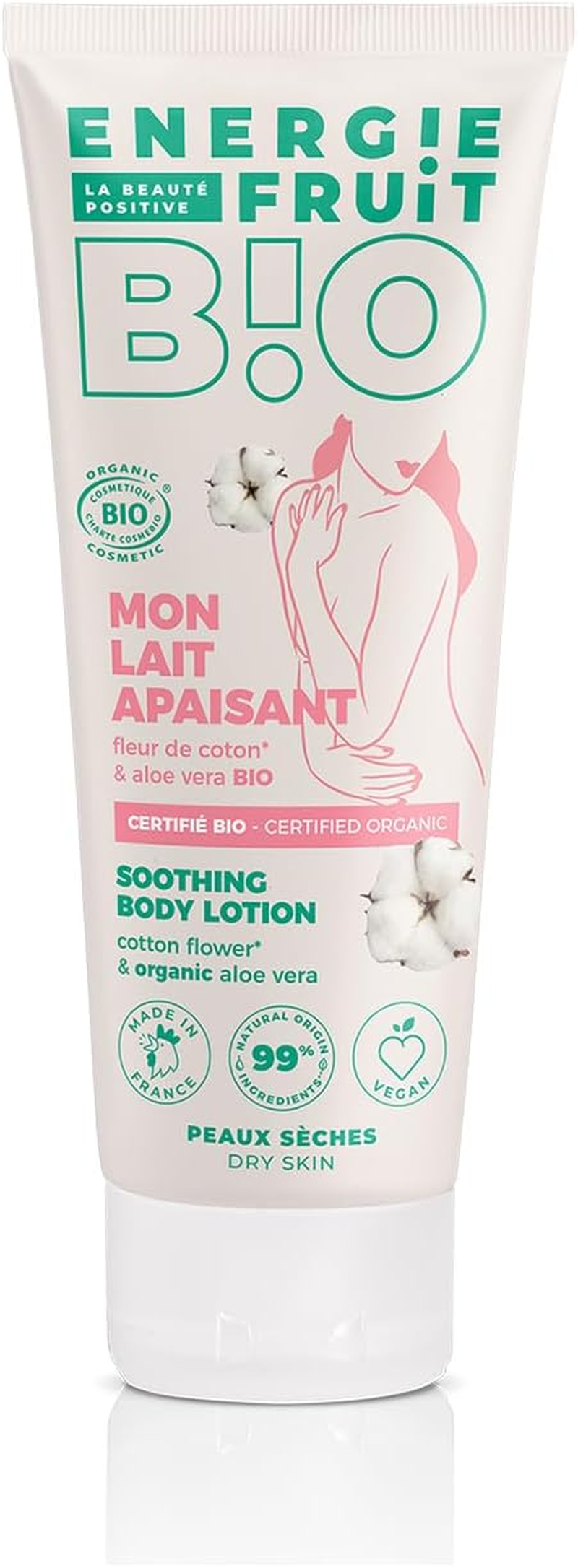 ENERGIE FRUIT Soothing Body Milk Organic Certified by Ecocert Cotton Flower & Aloe Vera Vegan 200 Ml image number 3