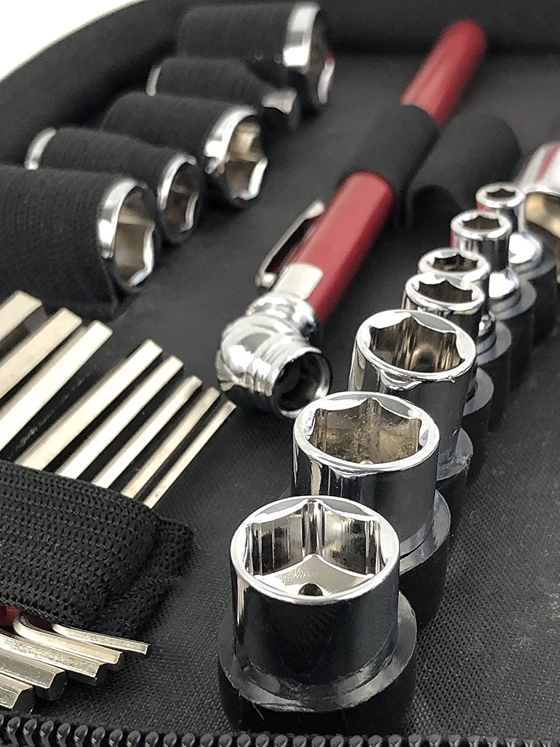 Apollo Tools DT9774 56 Piece SAE Auto Tool Kit in Compact Zippered Case with Most Useful Mechanics Tools