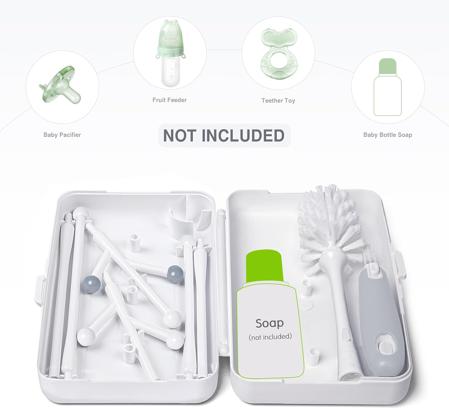 Termichy Travel Baby Bottle Drying Rack, Compact Size with Large Capacity for Working Mom, Visit Families, Friends or Camping with Baby image number 5