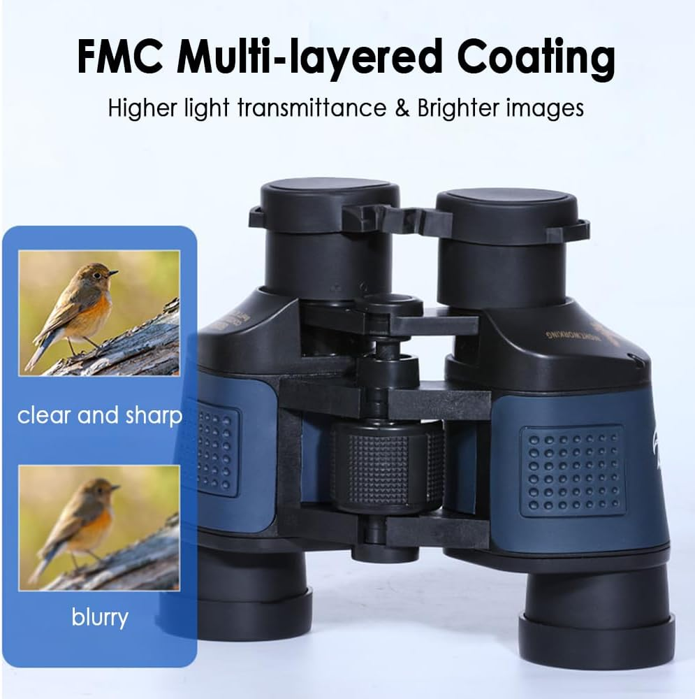 60X60 Binoculars Powerful Telescope for Adults with Low Light Night Vision 160000M Field, High Power Optical Telescope for Stargazing Bird Watching Concerts Football Sightseeing Hunting,Etc ﻿ image number 5
