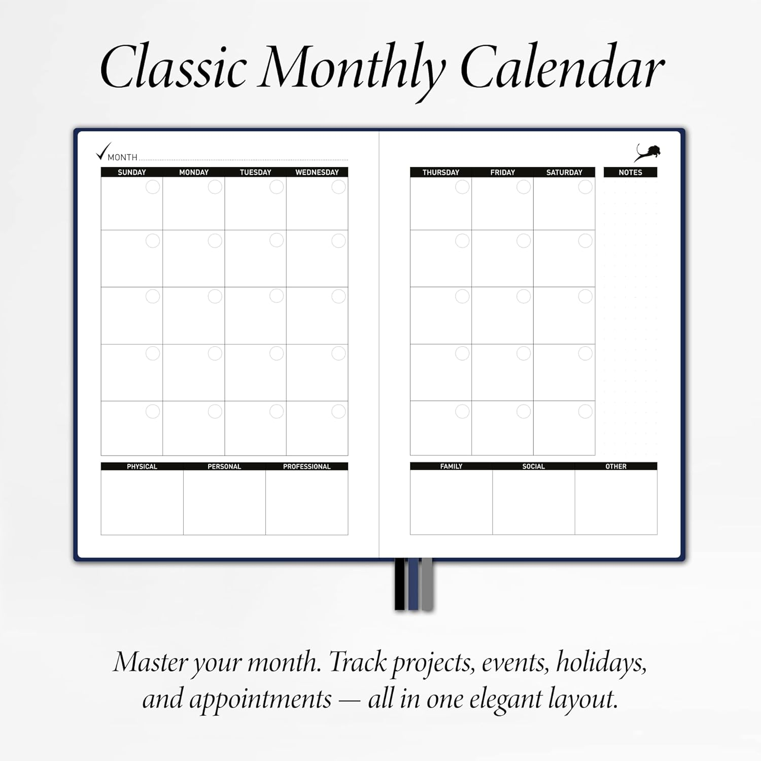 Daily Planner, Calendar and Gratitude Journal to Increase Productivity, Time Management & Happiness - Hardcover, Undated 24-Hour Schedule a Day Life Planner - 6 Months - Guaranteed - Black image number 2