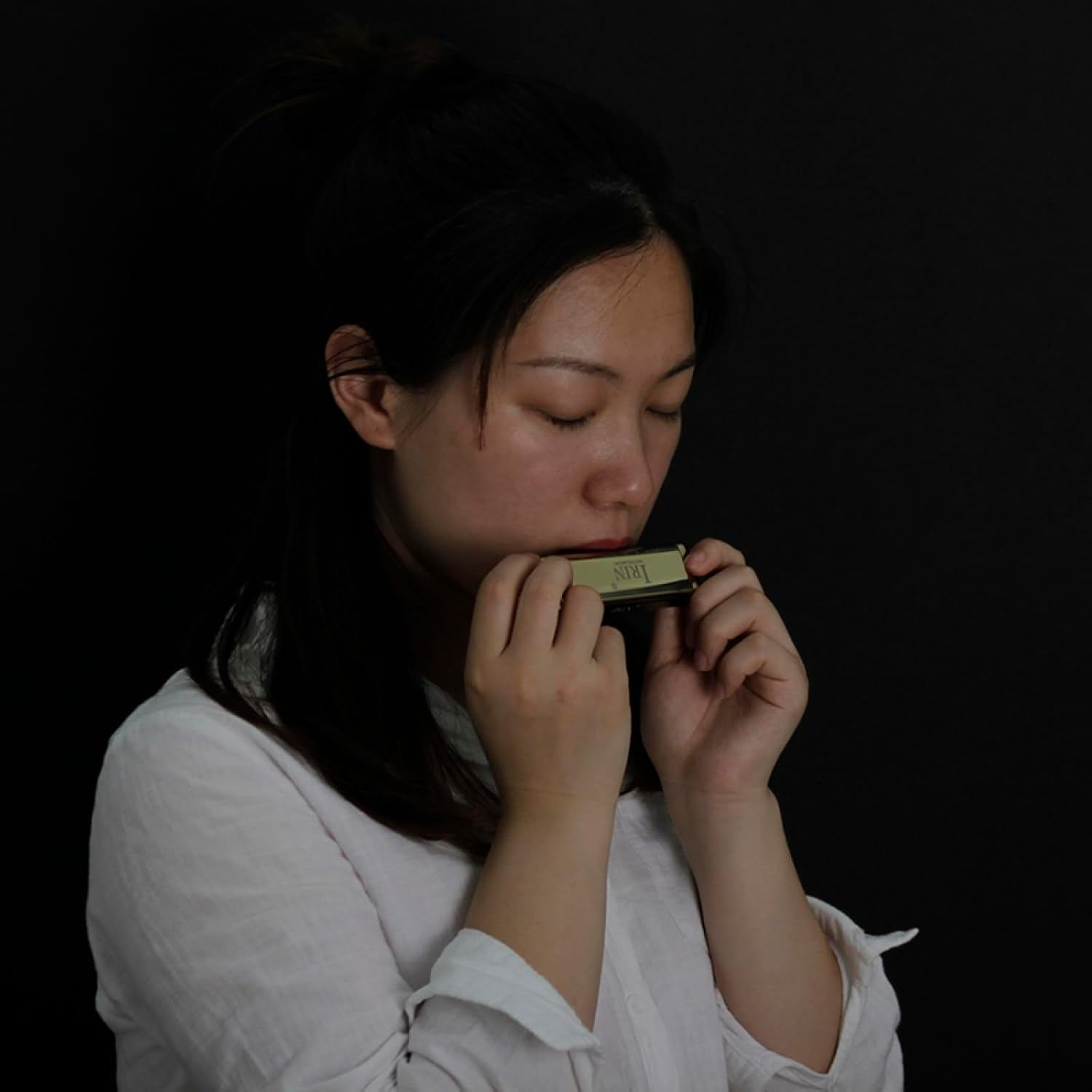 Labymos G-20 Mouthorgan 10 Holes 20 Tones Key of G Blues Harmonica with ABS Box for Beginners Music Lovers Gift Wind Instrument Gold image number 2