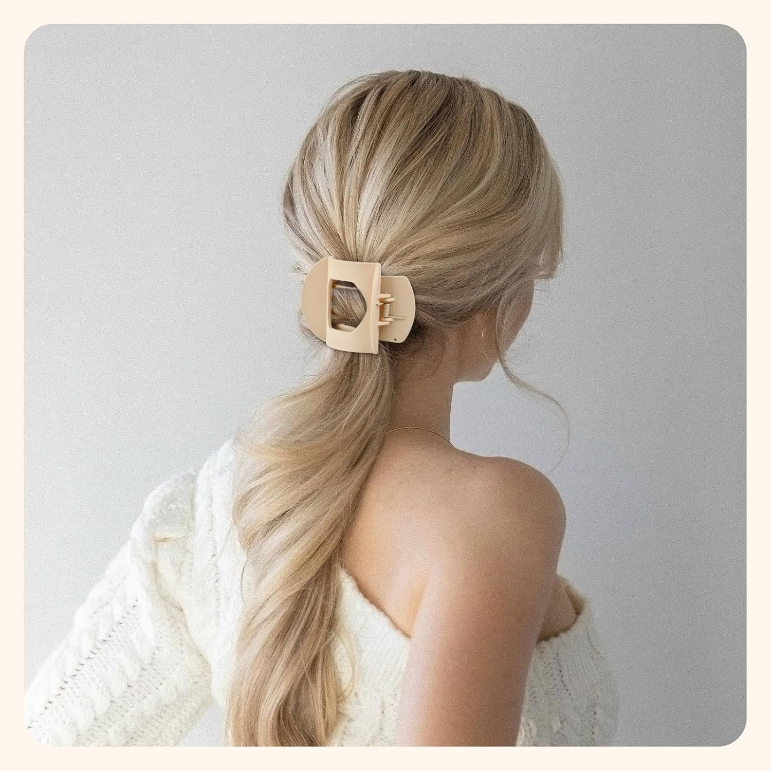 Pack of 6 Flat Hair Clips, Flat Hair Clips, Women'S French Hair Clip, Curved Design, round for Women and Girls, Flat Clips with Strong Hold for Thick and Thin Hair image number 4