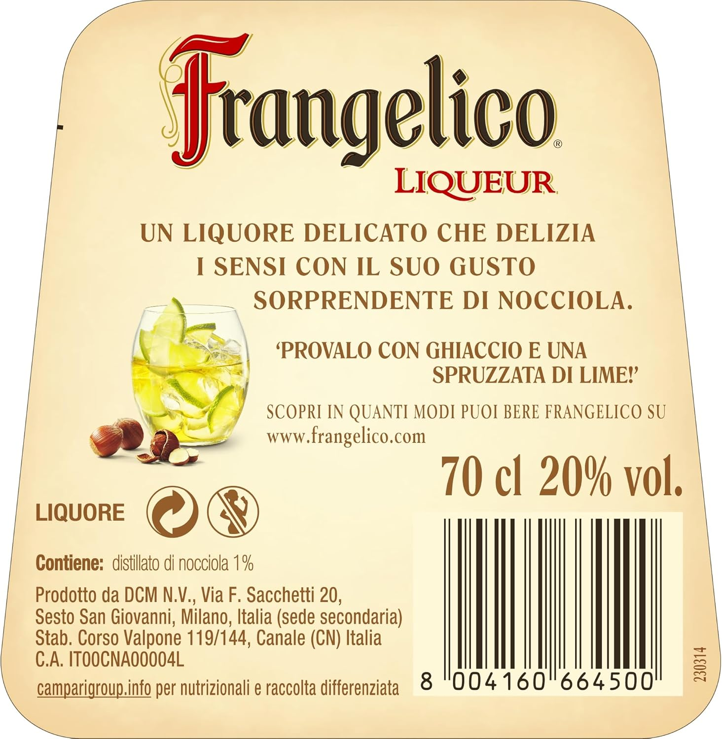 Frangelico Liqueur 1000 Ml
