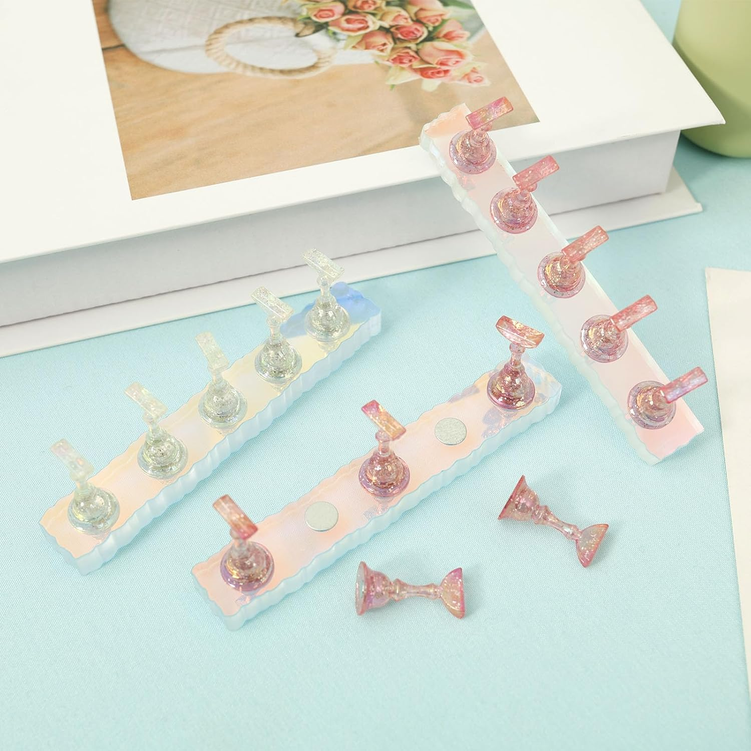 ZFLYCANP 3 Pcs Nail Stand, Nail Stand for Press on Painting Displaying, Nail Tip Holder for Home and Salon image number 6